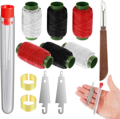 Naainaalden Set - Hand Naaien - Klusjes Klaren - Grote Ogen - 37 Delig - Zilver