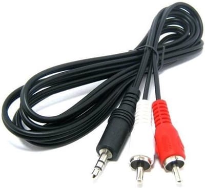 Knaak Audiokabel - 3.5mm Jack naar RCA - Stereo - Mannelijk - 1.5m - Hoge Geluidskwaliteit