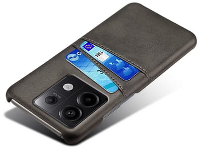 Backcover met Opbergvakjes + PMMA Screenprotector voor Xiaomi Poco X6 _ Zwart