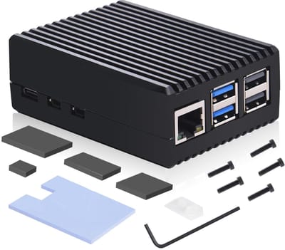Store_9 - Raspberry Pi 5 Behuizing - Passieve Koeling - Aluminium Metalen Behuizing - Geschikt Voor 4GB/8GB Modellen - Geavanceerde Koeling - Ideaa...