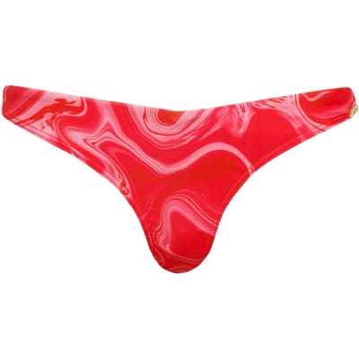 Superdry Cheeky Bikinibroekje met Print Roze Grootte: 42