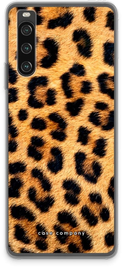 Case Company® - Hoesje geschikt voor Sony Xperia 10 IV hoesje - Luipaard - Soft Cover Telefoonhoesje - Bescherming aan alle Kanten en Schermrand