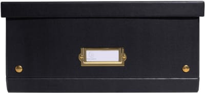 Exacompta 5x Opbergdoos in karton 33x50x16cm Neo Deco, vlak geleverd - Zwart - 62451E