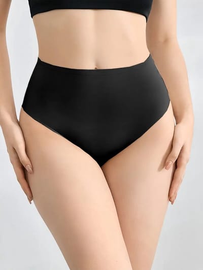 Gaubert 6-Pack Dames taille slip invisible - Onzichtbare naadloze hoge onderbroeken - Seamless - Zwart / L/XL