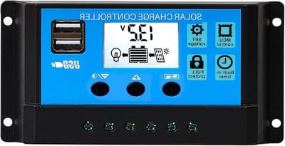 Solar Laadregelaar - Zonnepaneel Controller - Energie Management - Automatische 12V/24V - 60A Dubbele USB - Zwart