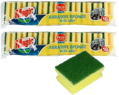 Benson Schuursponsjes - 20x stuks - met nagelbescherming - sterke reiniging - Afwassen/schoonmaken