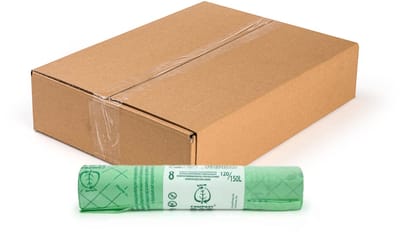 Doos container afvalzakjes 120-150 liter - compostbags - biobags - composteerbare afvalzakjes - gft afvalzakjes
