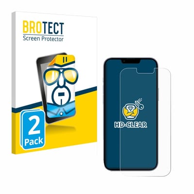 BROTECT - Screenprotector voor Apple iPhone 13 Pro Max - Folie Beschermfolie transparant 2 Stuks