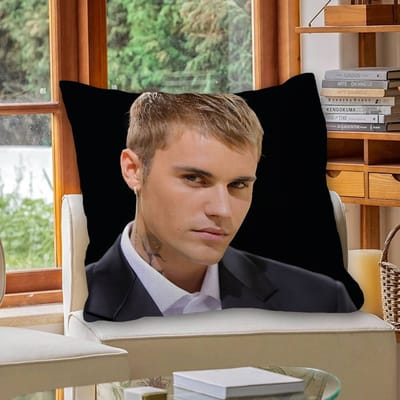 Zanger J-Justin B-Bieber Kussen Cadeau Home Office Decoratie Slaapkamer Bank Auto Kussenhoes Hoes 45x45 50x50cm