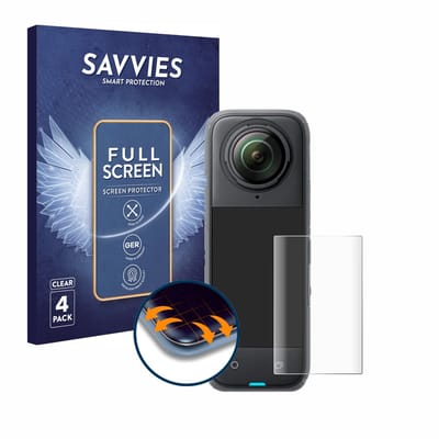 Savvies - Screenprotector voor Insta360 X4 - Folie Beschermfolie transparant volledig dekking 4 Stuks