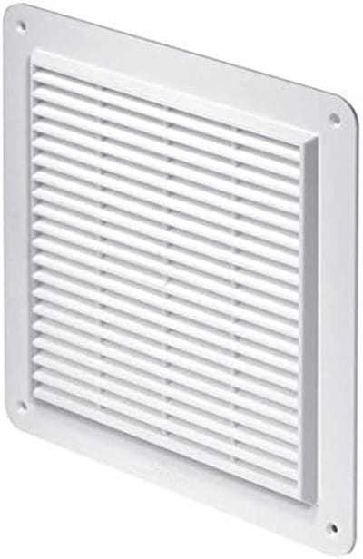 Ventilatierooster Afsluitbaar met Insecrennet 250x250mm Wit