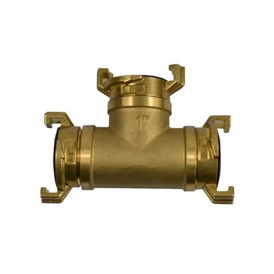 Messing T-stuk 3x1" IG + 3x Gewindestuk 1" AG – Perfect voor uw waterleiding