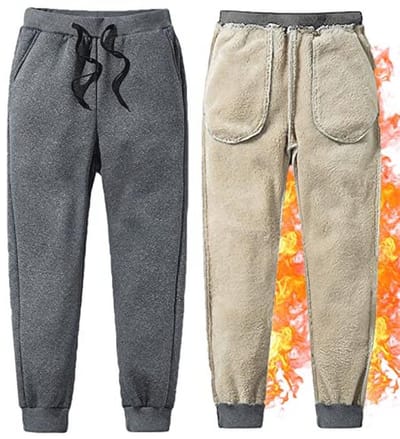 Comfortabele fleece joggingbroek voor heren - warme trainingsbroek met zakken en trekkoord