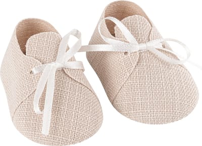 ARTYFETES - 2 baby schoenendoosjes 8,5 x 4,5 cm linnen-look