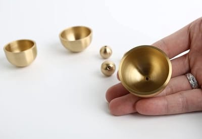 Bell Bowl en Bal Cooper Accessoire voor Dopamine Deurbellen, Windgong en Herinnering Vervanging - Goudkleurig, Compact en Stijlvol