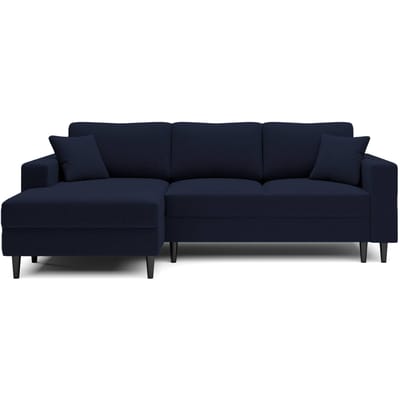 Hoekbank Malena velvet links met slaapfunctie | NADUVI Collection