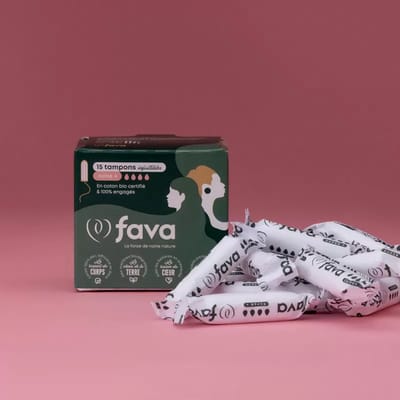 Fava | Biologische tampons | 4 dozen | Super+ | katoen | 60 stuks