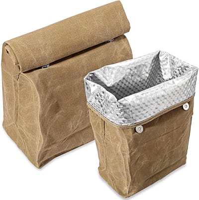 Waterdichte en Sterke Canvas Lunchtas voor Voedselopslag, Herbruikbaar en Isolerend, Ideaal voor Picknick en Werk, Grote Capaciteit en Draagbare Organizer voor Mannen en Vrouwen