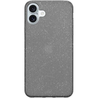 xoxo Wildhearts siliconen glitter hoesje - Sparkle Away Zwart - Siliconen hoesje geschikt voor iPhone 16 - Shockproof case met glitters - Glitter hoesje Zwart