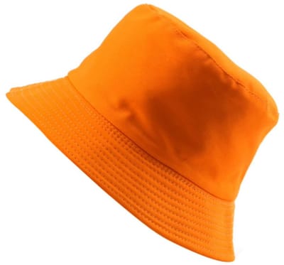 Buckethat - Vissershoedje - Festival hoedje - Zonnehoed - Emmerhoed - Hoofddeksel - Katoen - Zomeraccessoire - Volwassenen - One size fits all - Oranje - Jonyx
