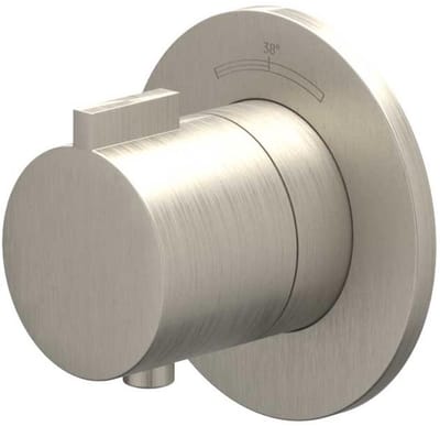 IVY Pact Afbouwdeel Inbouwthermostaat Symmetry met Rond Rozet - Geborsteld Nickel PVD