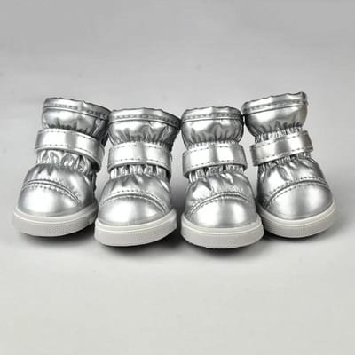 4 stuks/set Winter Warme Hondenschoenen Voor Kleine Honden Fleece Puppy Huisdierschoenen Waterdichte Hond Sneeuwlaarzen Chihuahua Yorkie Teddy Schoenen 2
