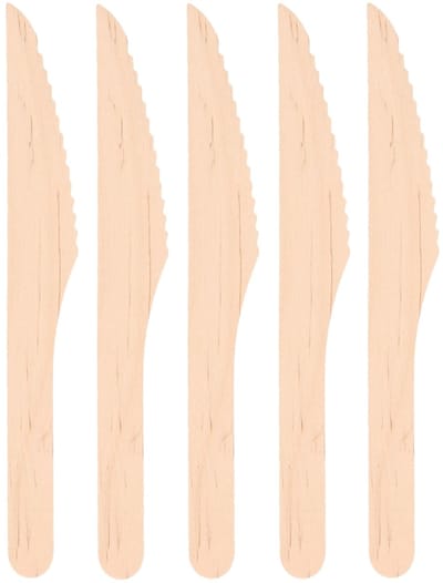 Wegwerp messen - 50x stuks - hout - wegwerpbestek - BBQ/verjaardag/picknick