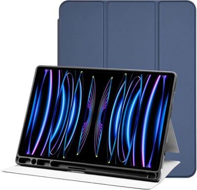 Tablet Hoes Geschikt voor Apple iPad Pro 11 | Luxe Tri-Fold Book Case | Kunst Leren Bescherm Hoes | Standaard Functie | Blauw