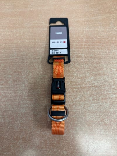 WOLTERS Cat & Dog Sunset Hondenhalsband / Halsband Maat M Nekomtrek: 23 - 35 cm Oranje