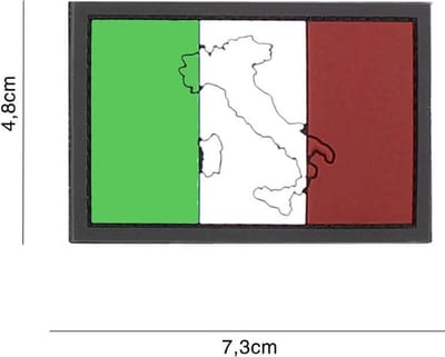 Embleem 3D PVC Italië met contour