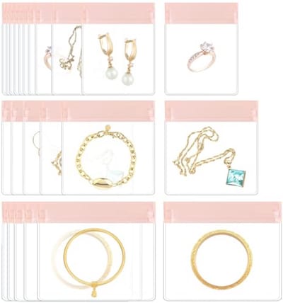 Juwelen Reispouches Set van 20 - Duidelijke Organiser Tasjes voor Sieraden