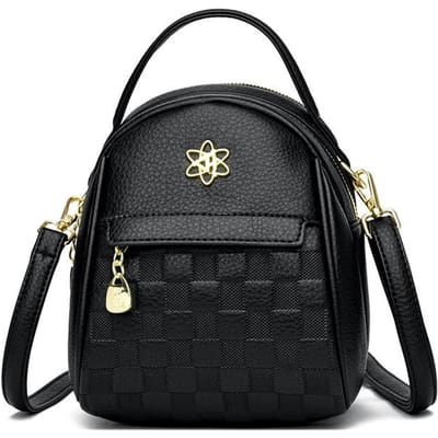 Crossbody Tas voor Moeder van Middelbare Leeftijd Nieuwe Grote Capaciteit Modieuze Eénschouder Mesh Kleine Ronde Tas black