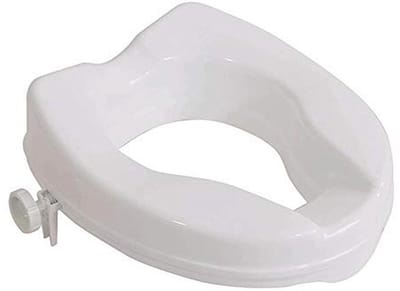 Verhoogde Toiletbril - Comfortabele 50mm (2 inch) Toiletverhoger Wit met Eenvoudige Bevestiging