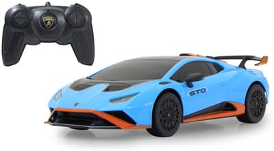 Jamara RC voertuig Auto - 402103 RC Auto - Lamborghini Huracán STO - Blauw - 2,4 GHz RC Model Kant en Klaar - 1:24 Bestuurbare Auto
