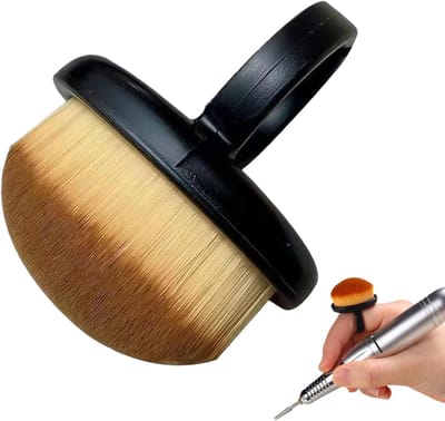 Finger Ring Nail Brush, Soft Bristle Cleaning Brush, Herbruikbaar Mini Nails Duster Tool, Compact Accessoires, Acryl Stofverwijderaar voor Woonkamer, Huis, Reizen, Manicure en Pedicure Gebruik