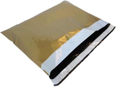 Verzendzakken voor Kleding - 100 stuks - 50x35.3cm - Goud Verzendzakken Webshop - Verzendzakken plastic met plakstrip