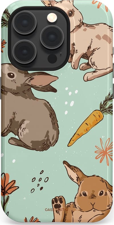Casetastic Hoesje Geschikt voor Apple iPhone 15 Pro Magsafe - Stijlvolle Beschermende Duo-layer Case - Hop hop knappel