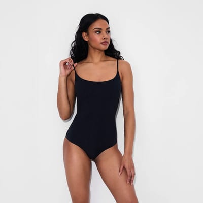 Cami Bodysuit String-Zwart-XS