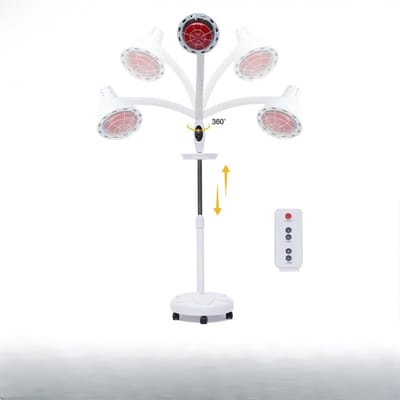 Norvia - Infraroodlamp met stevige voet - Infraroodtherapie voor spieren en gewrichten - Red light therapy - Ontspanning - 275 W