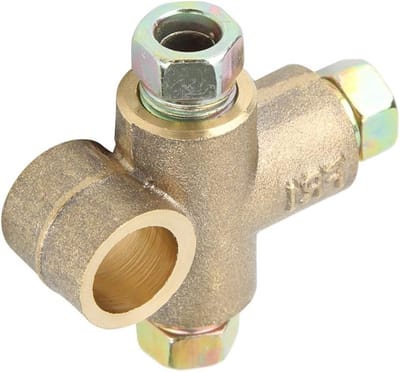 3-Weg T-Brake Tee met 3 Mannetjesmoeren, M10 Korte Aansluiting voor 3/16 Inch 10mm Remslang