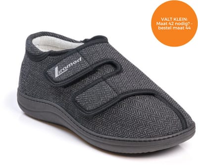 Liromed Kampen Verbandschoenen Laag – Extra Brede Verbandschoenen Paar Zwart Breedte L-Maat 42
