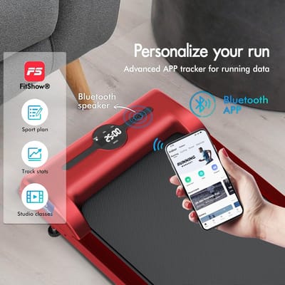 Elektrische loopband inklapbaar 1–12 km/u – Walking Pad met Bluetooth, afstandsbediening, LED-display, 2.2 PK motor, 150 kg draagkracht – Home office onder bureau hardloopband – House&Garden PowerWalk Pro 3805A-H