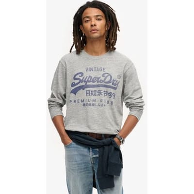Superdry - Klassieke top met print en lange mouwen - Heren - Tops