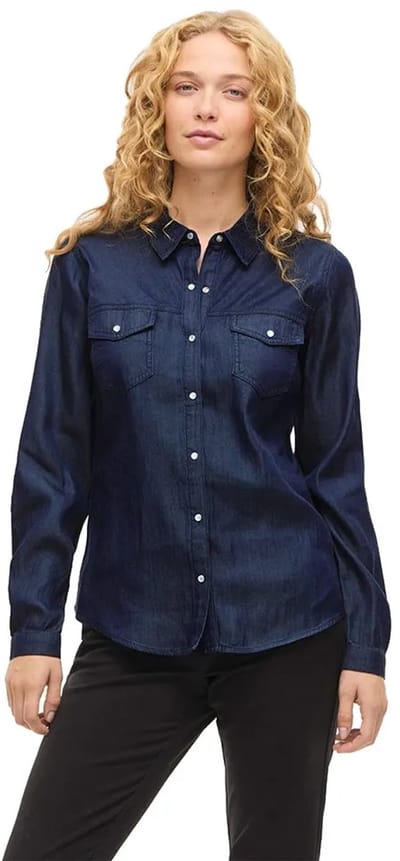 VILA - VIBISTA DENIM SHIRT-NOOS - Dames - Blouses