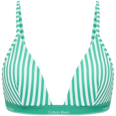Calvin Klein Triangle 20186 Penny Stripe+mardi Gras Green Size: S | Bikinis Outlet | Dames | Groen