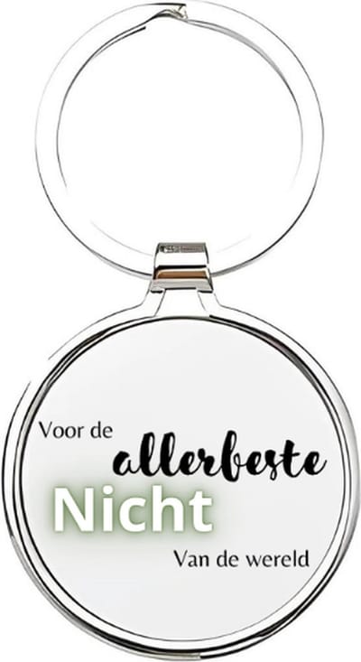 Akyol - voor de allerbeste nicht van de wereld Sleutelhanger - Nicht - de leukste nicht - nicht sleutelhanger - sleutelhanger - sleutelhanger voor nichten - familie sleutelhanger - verjaardagscadeautje - cadeau voor de liefste nicht - 4 x 7,5 CM