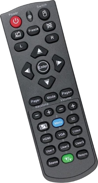Afstandsbediening geschikt voor de OPTOMA BR327 beamer, vervangt J8947-0384-00 / J8947-0383-00