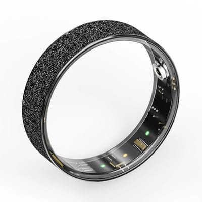 WizBay Premium Select® Zwarte FrostLook Smart Ring Dames Heren - Oplaad Case - Hypoallergeen - Hartslag & Slaap Monitor - IP68 Waterdicht - O2 Meting - Gesture Functie - Multiple Sport Modi - #10