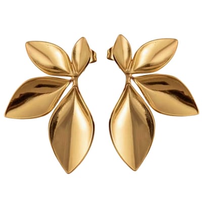 Oorbellen -goudkleur -bloem -3.5 cm- Charme Bijoux