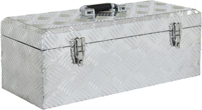 Aluminium opbergkist - 57x24,5x22 cm
